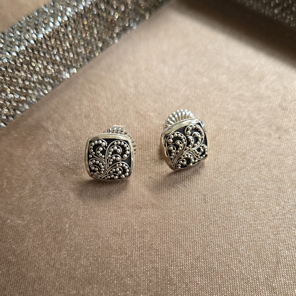 Lois Hill Sterling Post Earrings